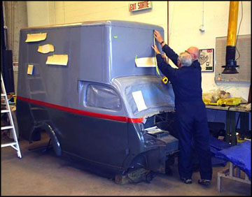 Emergency Food Van being painted